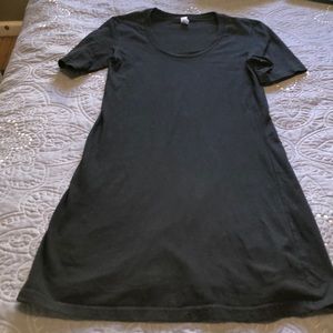 American Apparel black T shirt dress